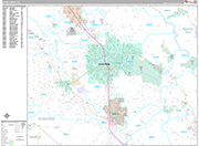 Santa Rosa Wall Map Premium Style